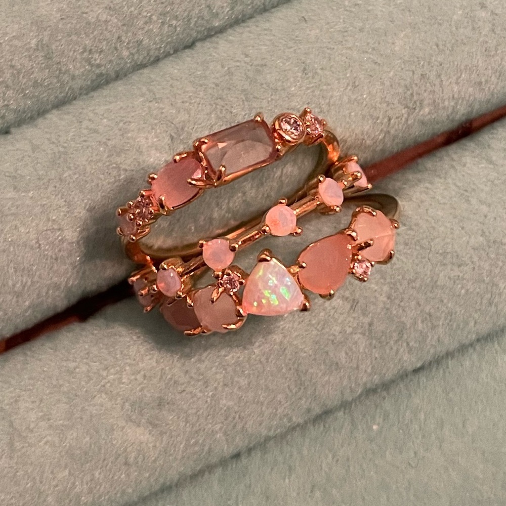 Cute stackable purple/pink rings